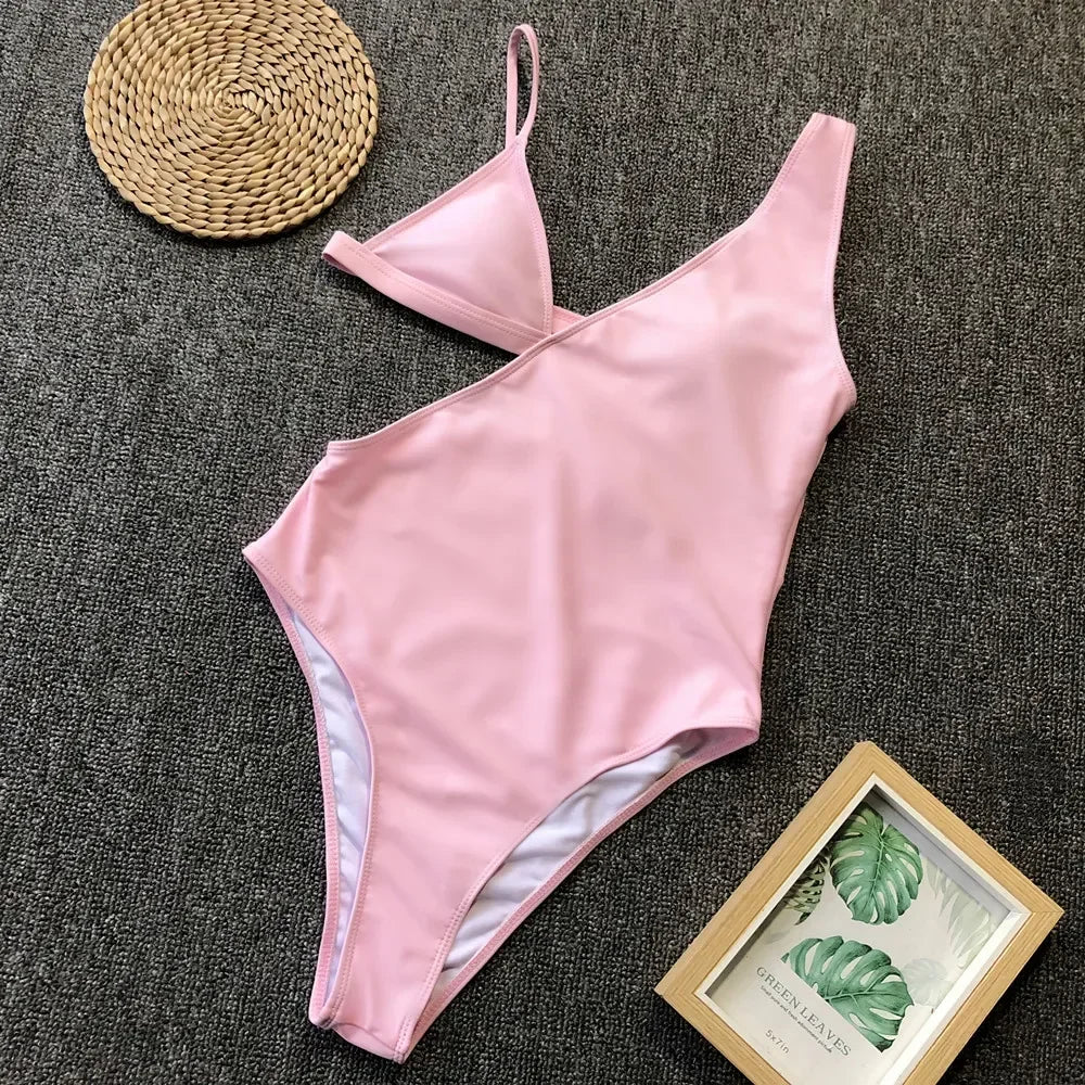 3 Colors Sexy One Piece Swimsuit Swimwear Women Hollow Solid One-piece Bathing Suit Beachwear Banadores Mujer 2026 Bikinis Mujer