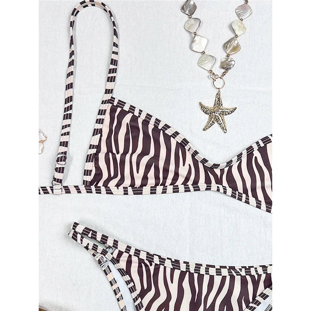 XS - L 2026 Plaid Printed Bikini Female Swimsuit Women Swimwear Polka Dot Bather Bathing Suit Swim Two-pieces Bikini set K8039