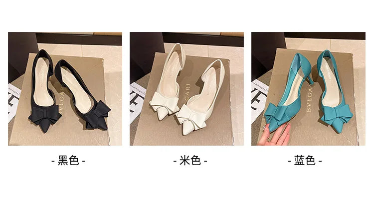 2026 New Thin Heels Pumps Women Blue Elegant Slip-On Party Shoes Woman Summer Pointed Toe Solid Color High Heels Shoes