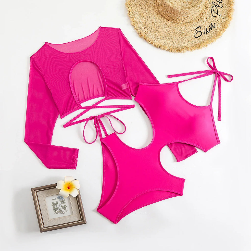 2026 Sexy Slim Swimsuit One Piece Padded Solid Monokini Swimwear Women & Top Bathers Bathing Swimming Swim Suit Female Beachwear