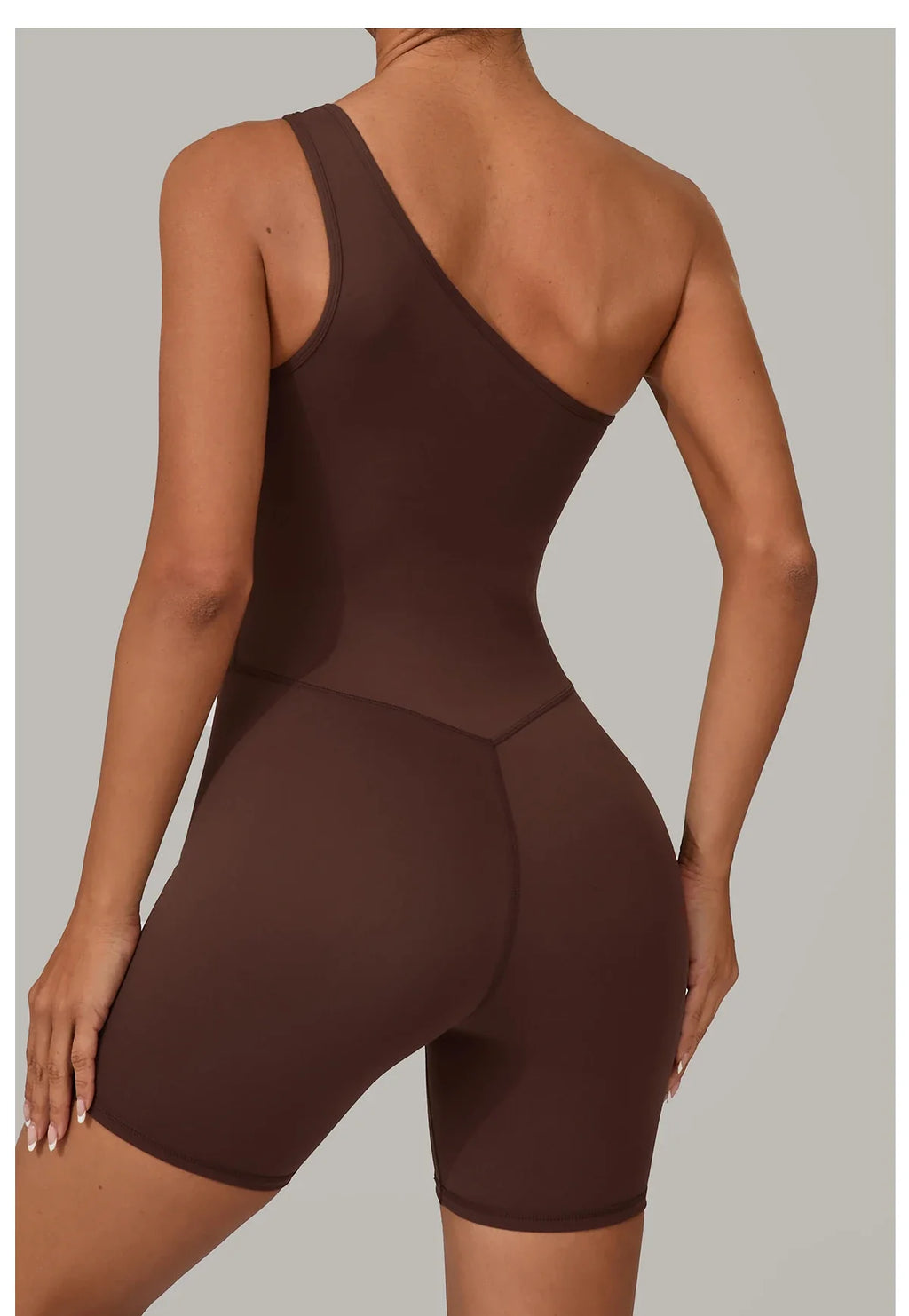 One Shoulder Women Sports Jumpsuit Sleeveless Yoga Rompers Backless Sportswear Women Workout One Piece Bodysuits Female