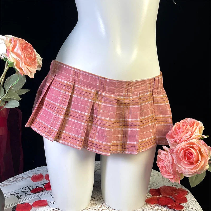 Sexy Lingerie Porno Babydoll Cekc Exotic Pajamas Women Teddy Sex Costumes Erotic Sexy Dress Hot Porn Mini Plaid Skirt Underwear
