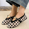 Korean Sle Polka Dot Me Breathable Flat Bot Mary Jane oes Women's Ballet Sle round Head Single oes Soft Bot
