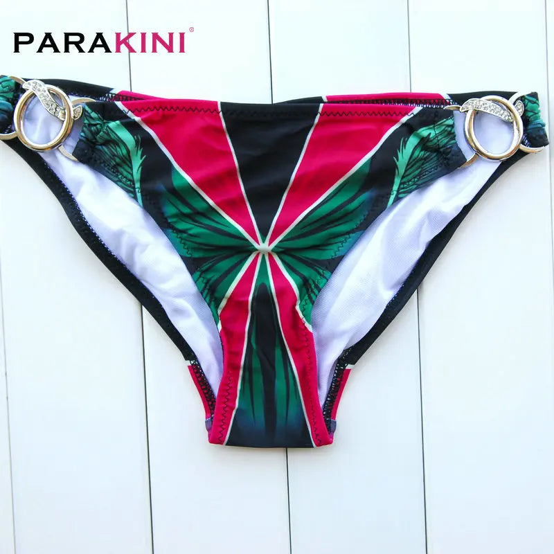 DEKA Rhinestone Love Heart Bikini Set Women Diamond Swimsuit  Crystal Luxury Push Up Metal Thong Swimwear