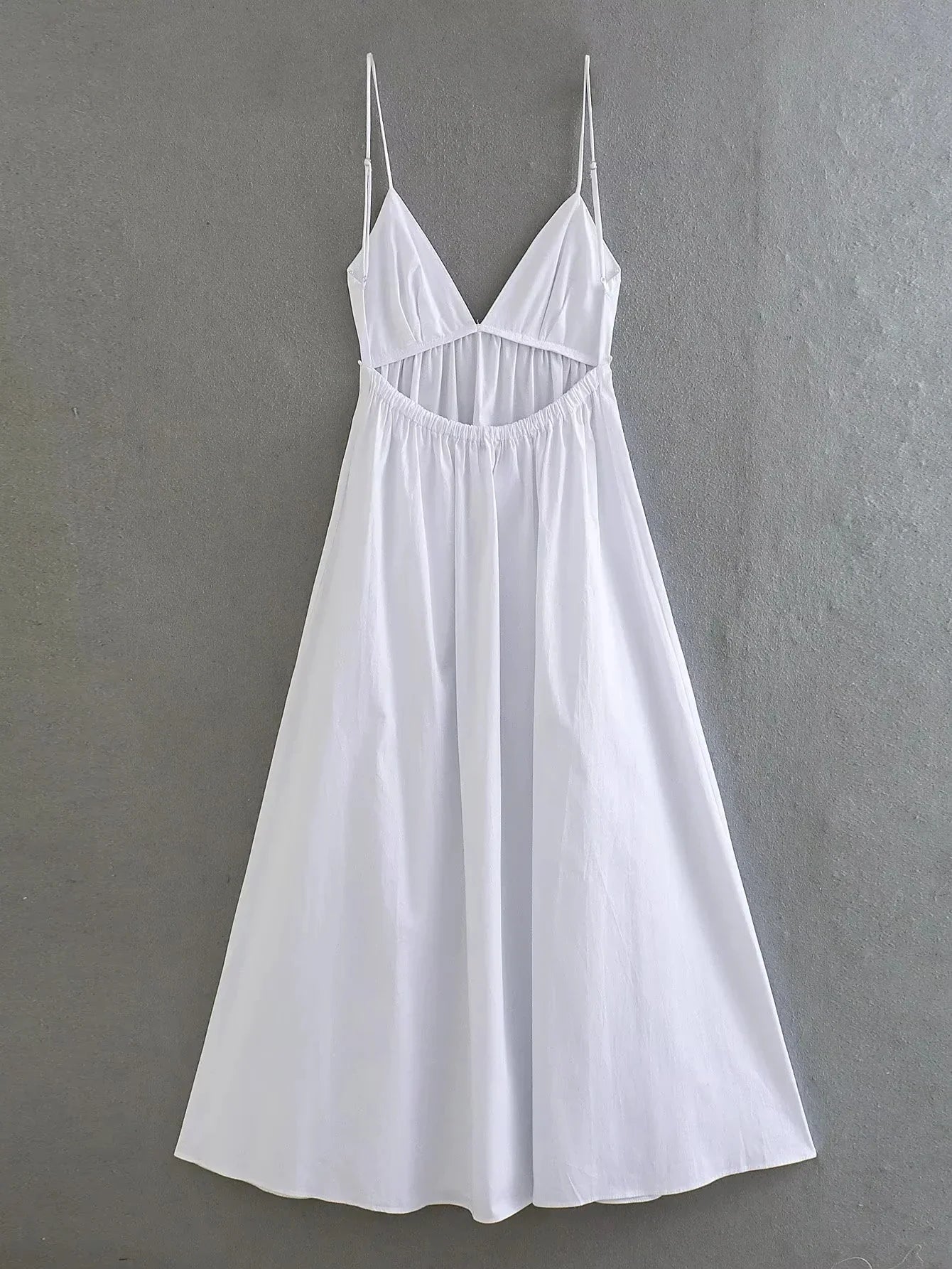 Foridol White Women Sundress Backless Sexy Casual Beach Vestidos Maxi Long A-line Fashion Holiday New Dress