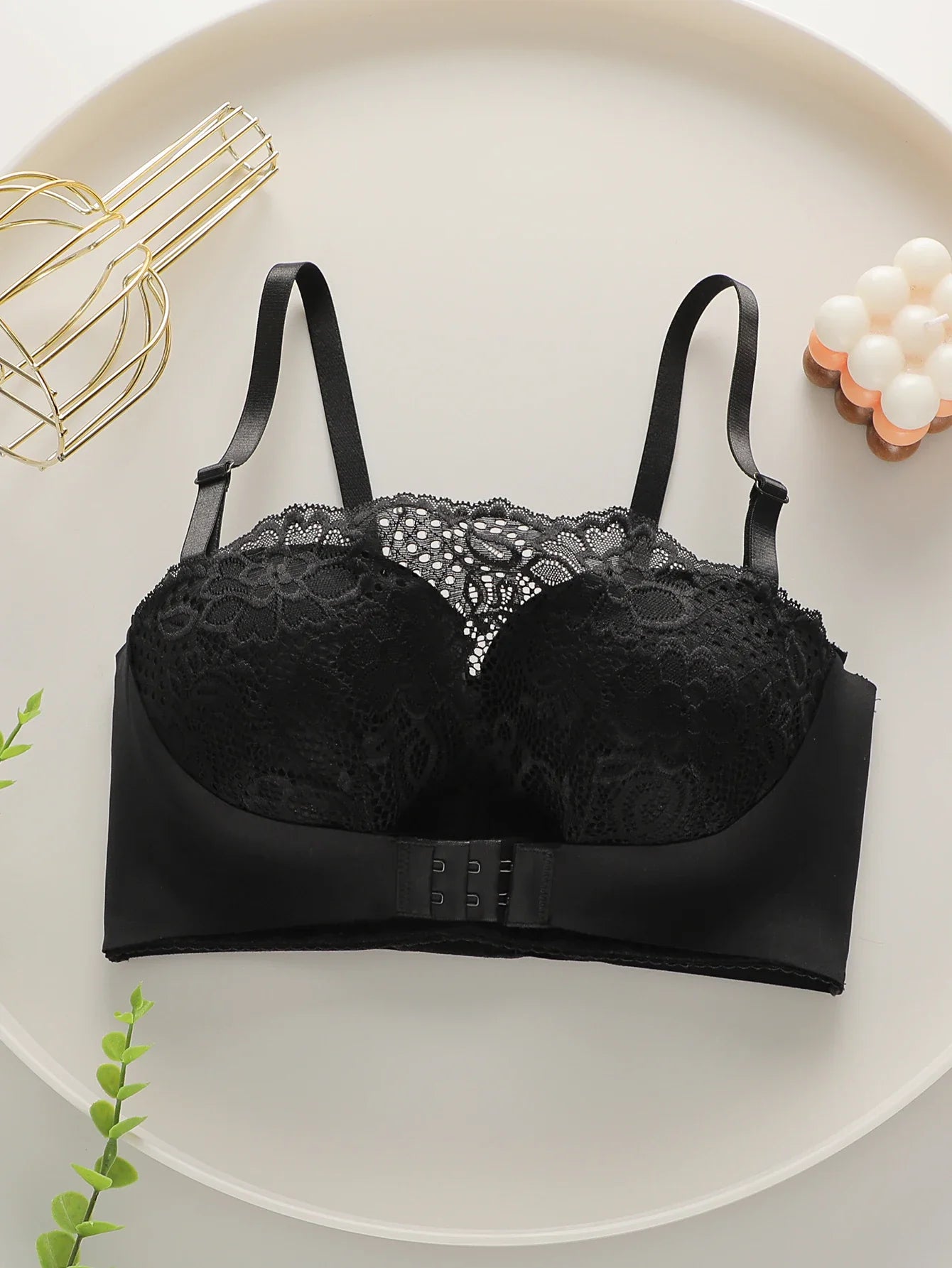 New black full cup lace shoulder strap detachable bra Pull up bra strapless bra wrap up braissere sexy Lingerie J2805