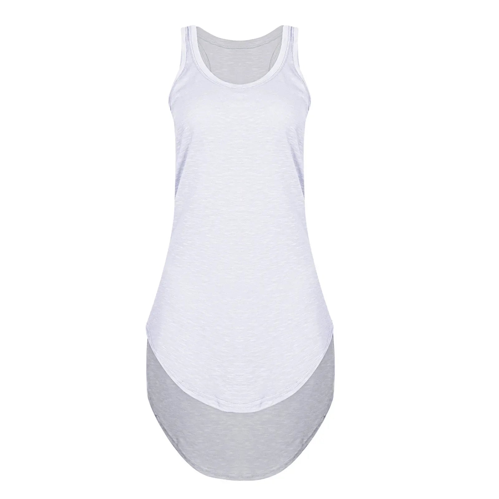 Women's Summer Dresses Casual Women Summer Plus Size Tank Dresses Solid Color Mini Dress U Neck Cotton Women Bridal Shower Dress