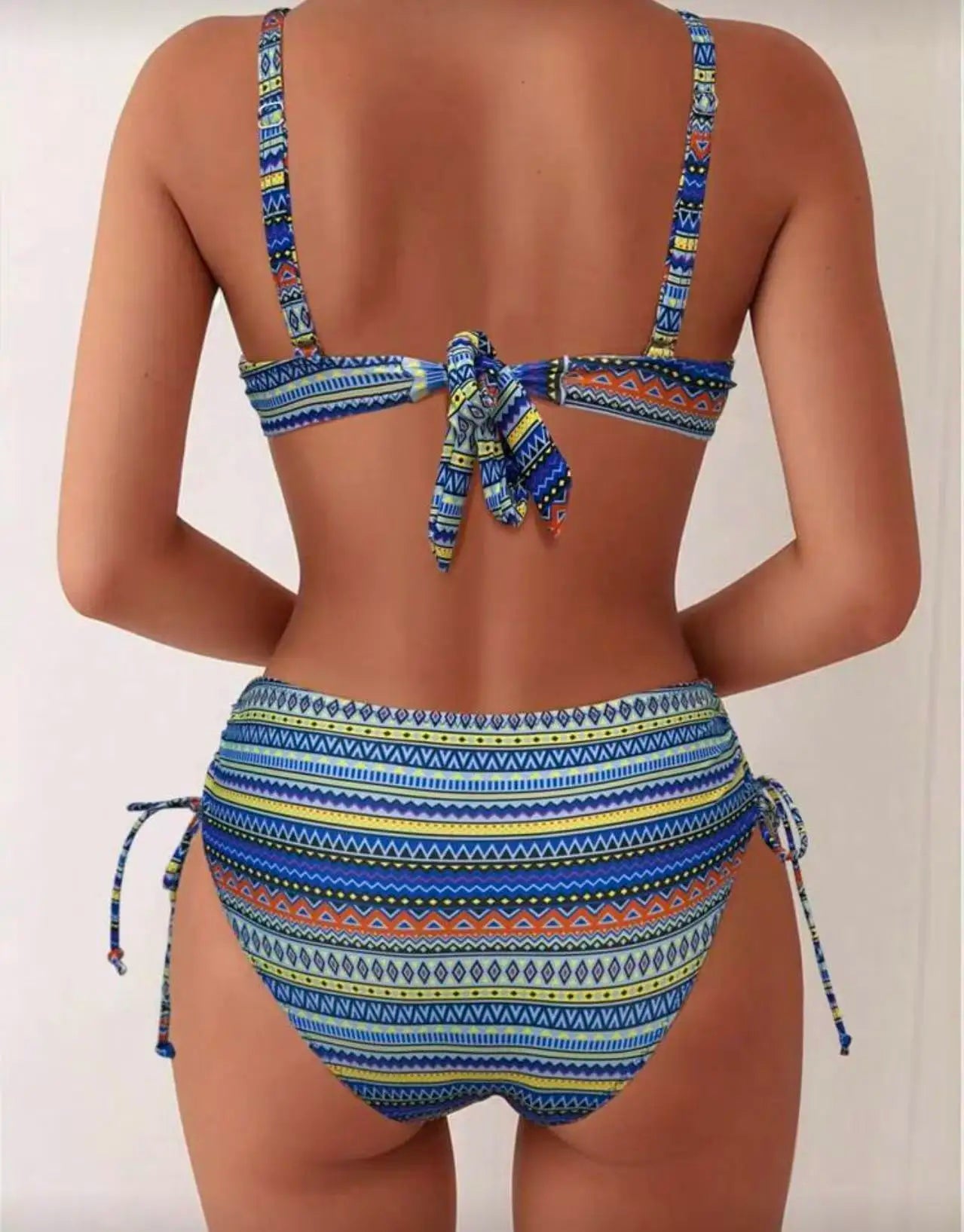 2026 Strappy Drawstring High Waist Bikini Women Stripe Swimwear Female Sexy Swimsuit Bather Bathing Swimming Swim Suit Beachwear