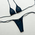 2026 Metal Ring Halter Bikini Female Swimsuit Women Swimwear Two-pieces Bikini set Strappy Padded Bather Bathing Suit Swim V8168