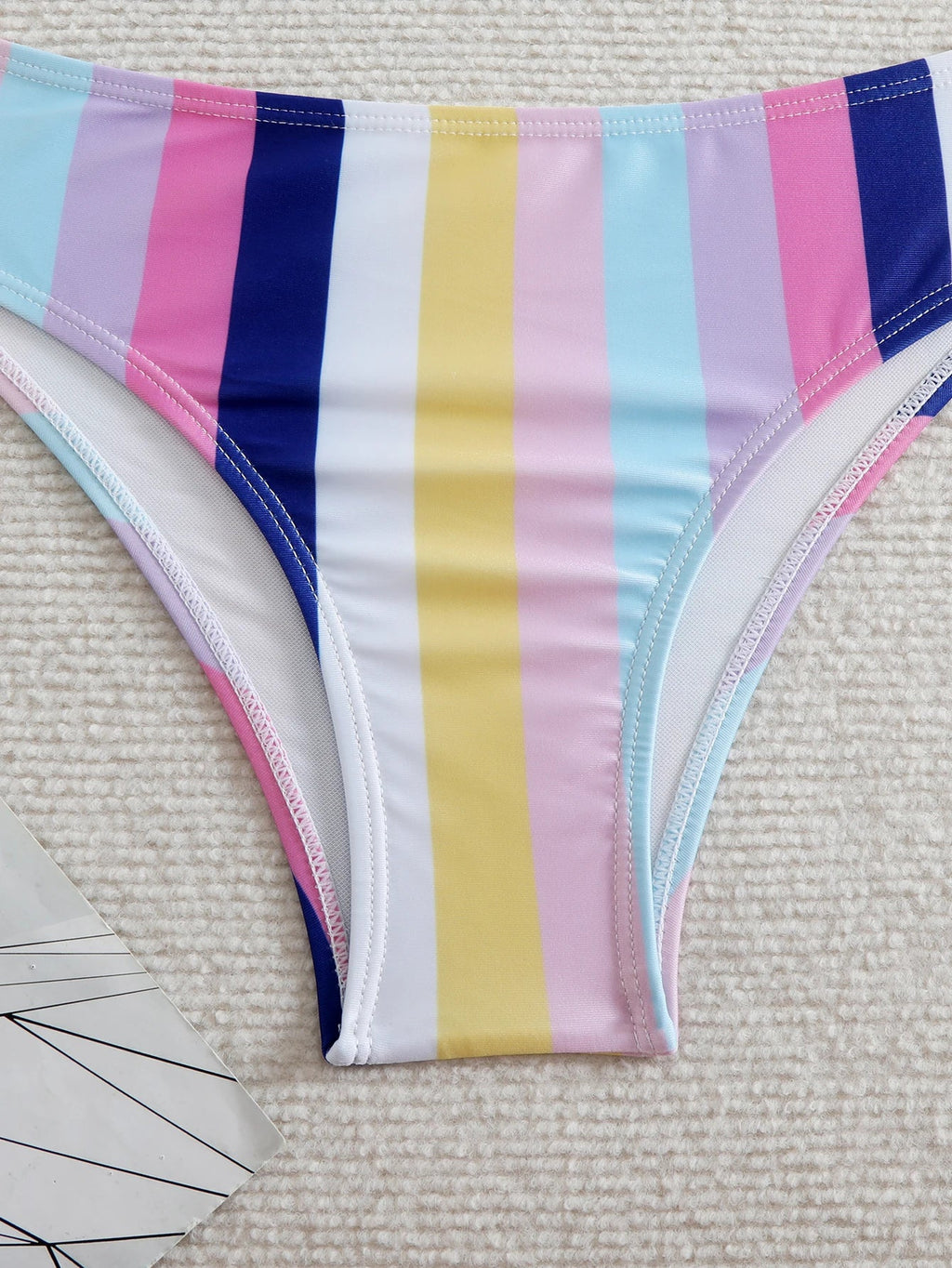 High Waist Bikini 2026 Women Strappy Swimsuit Sexy Striped Swimwear Female Bathers Bathing Swimming Swim Suit Summer Beachwear
