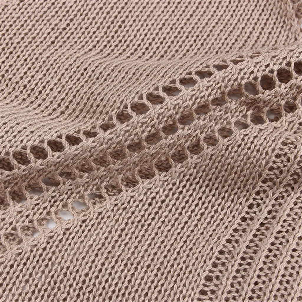 2025 Sexy Hollow Out Crochet Knitted Tunic Beach Cover Up Cover-ups Beach Dress Beach Wear Beachwear Female Women Long Dress