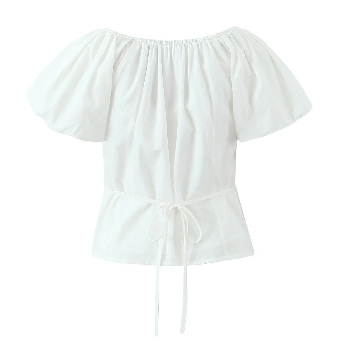 Foridol White Cotton Women Summer Crop Tops Lace Patchwork Short Female Tops Puff Sleeve Square Collar Slim Top Blouse 2025