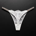 Lace Sexy Girls Women Panties Seamless Underwear Rhinestone G String Letter Transparent Thong For Female Low Rise Ladies Briefs