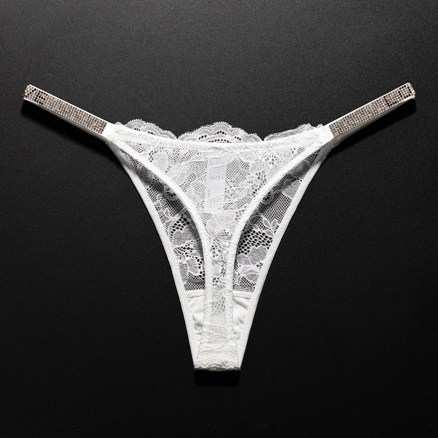 Lace Sexy Girls Women Panties Seamless Underwear Rhinestone G String Letter Transparent Thong For Female Low Rise Ladies Briefs