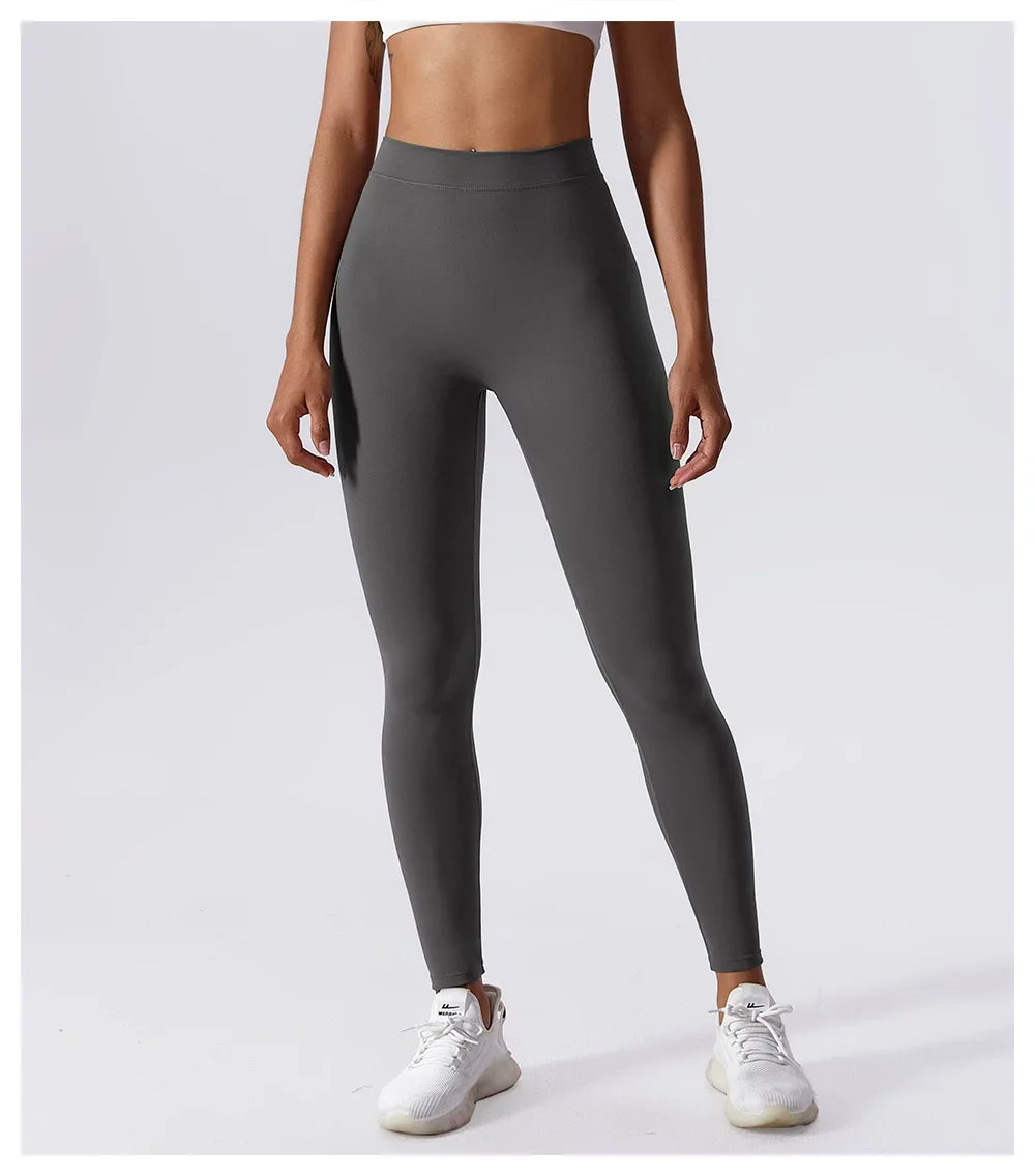 Yoga Pants Back V-Waist Fitness Hip Lift Honey Peach Hip Sports Tights No Awkwardness Thread Warp Hip Long Pants