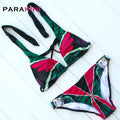 DEKA Print Bikini Set Women's Brazilian Angel Bandage Backless Swimsuit Push Up Swimwear Beachwear Female Bathing Suit Biqini
