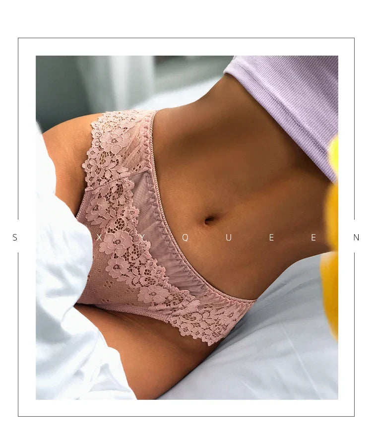 Lace Sexy Girls G String Panties Women Briefs Transparent Thong Thin Hollow Out Underwear Female Low Waist Lingerie Size S-XL