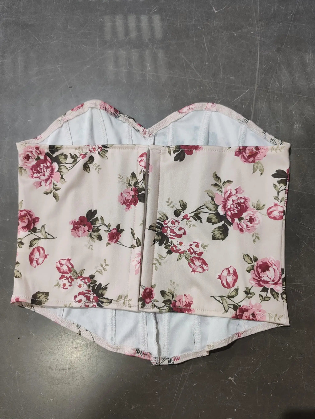 Summer Women Floral Y2K Crop Tops Printed Sleeveless Fishbone Corset Woman Sexy Backless Slim Strapless Streetwear Camisole