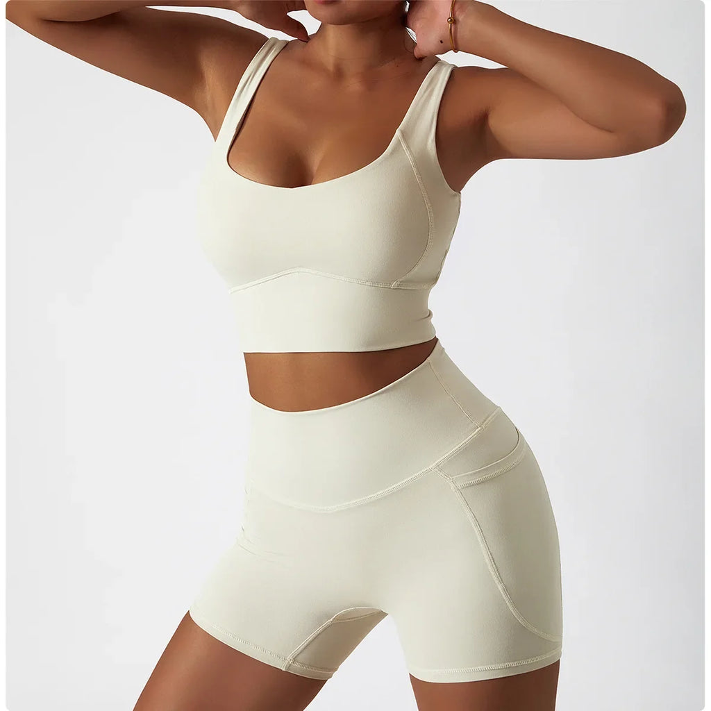 Comfort SkinFriendly Sports Bra With Chest Pad Tank Top Women Gym Fitness Running Yoga Bra Stretch Pull Up Vest Underwear Women