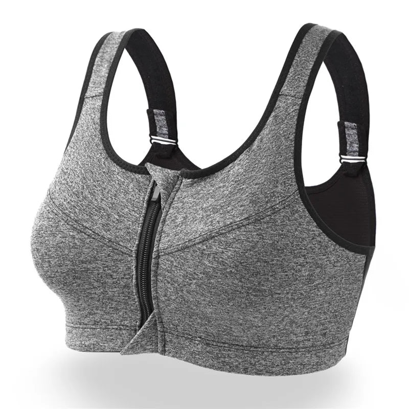 CZGUKE  S-2XL Popular Sports Top Yoga Bra Women's Shockproof Sports Shirt Sports Bra Front Zipper Women's Push Up Bra Sportswear