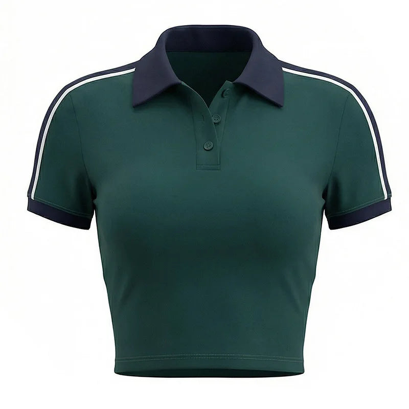 Women's suit sports casual short-sleeved polo shirt and skirt two-piece suit