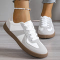 2025 New Patchwork Flat Heel Sneaker Women Spring Autumn Soft Sole Casual Shoes Woman Lace Up Non Slip Tennis Running Shoes