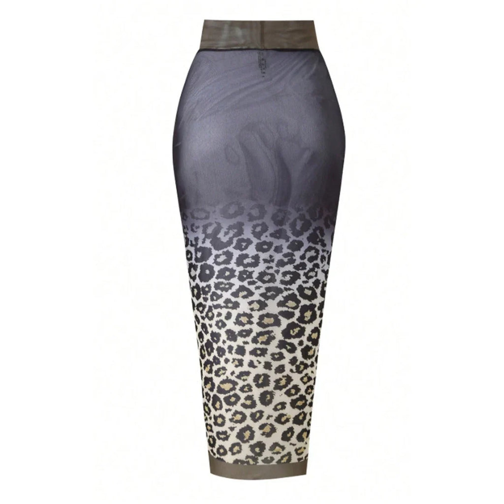 XS - L Gradient Leopard Chiffon Sarong Pareo Beach Cover Up Cover-ups Beach Dress Beach Wear Beachwear Summer Female Women V6617