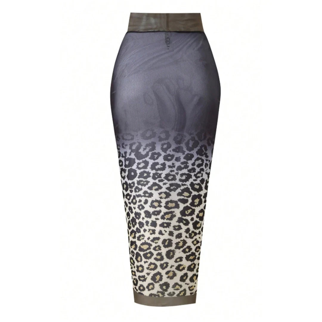 XS - L Gradient Leopard Chiffon Sarong Pareo Beach Cover Up Cover-ups Beach Dress Beach Wear Beachwear Summer Female Women V6617