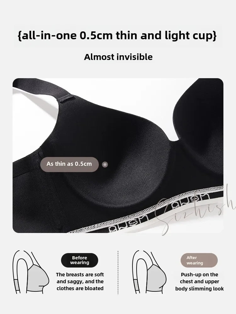 MOYISU Adjustable Anti-Sag Bra for Women, Big Bust Minimizer Wireless Bralette Lightweight No Spillage Comfort Plus Size Summer