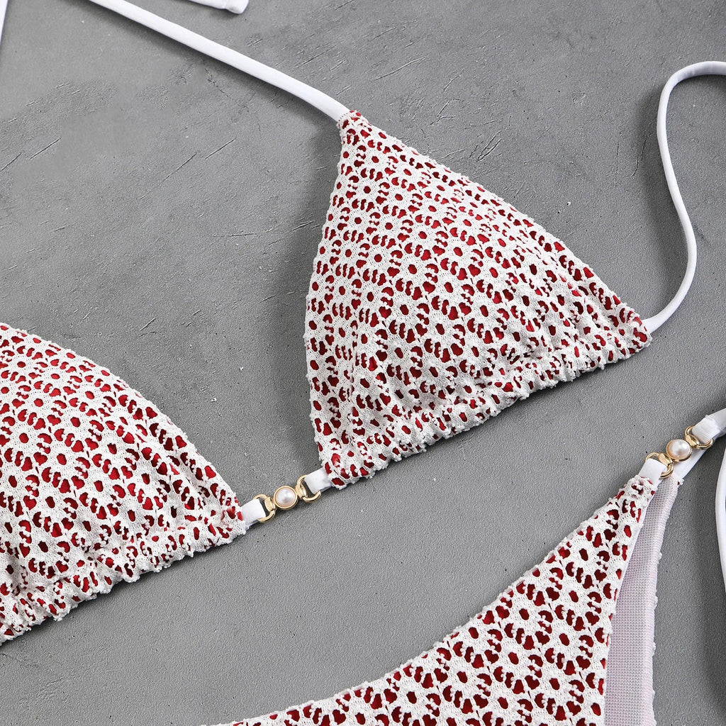 2026 Halter String Bikinis Sexy Triangle Swimsuit Women Plaid Swimwear Female Bathers Bathing Swimming Swim Suit Beachwear