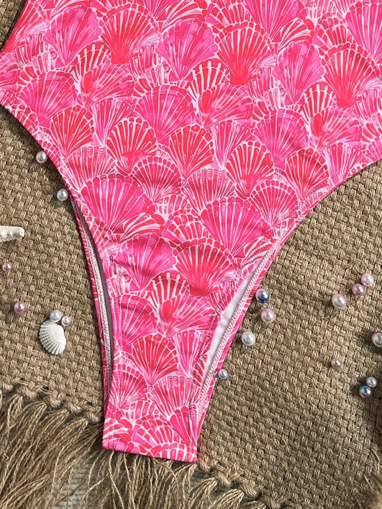 Sexy Pink Floral Print Swimwear Women 2026 Deep V Neck Slim Tummy Control One Piece Swimsuit Beach Hoiday Bathing Suit Monokini
