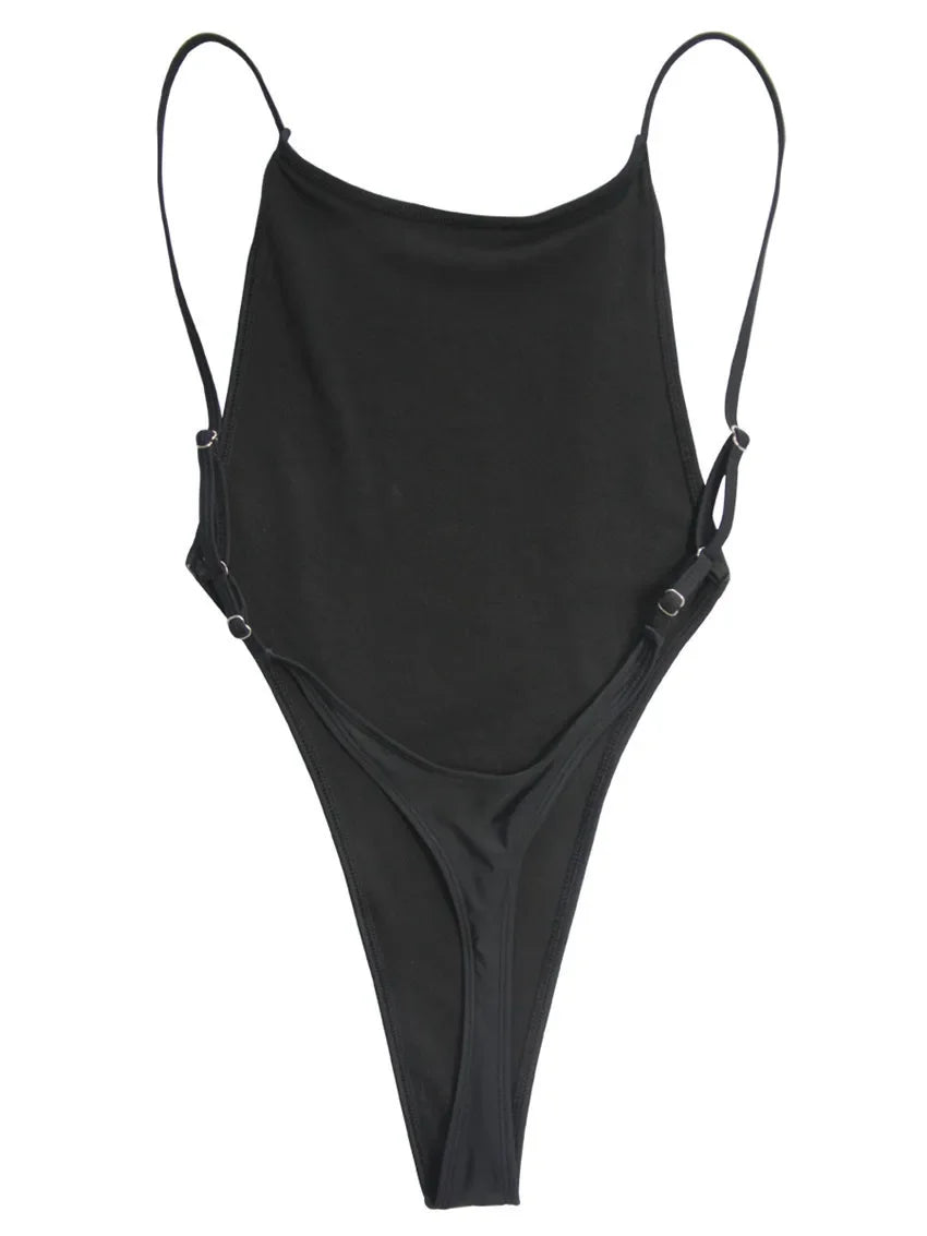 Extreme Mini Micro String Backless Women Swimwear One Piece Swimsuit Female High Cut Monokini Thong Bathing Suit Swim Beachwear