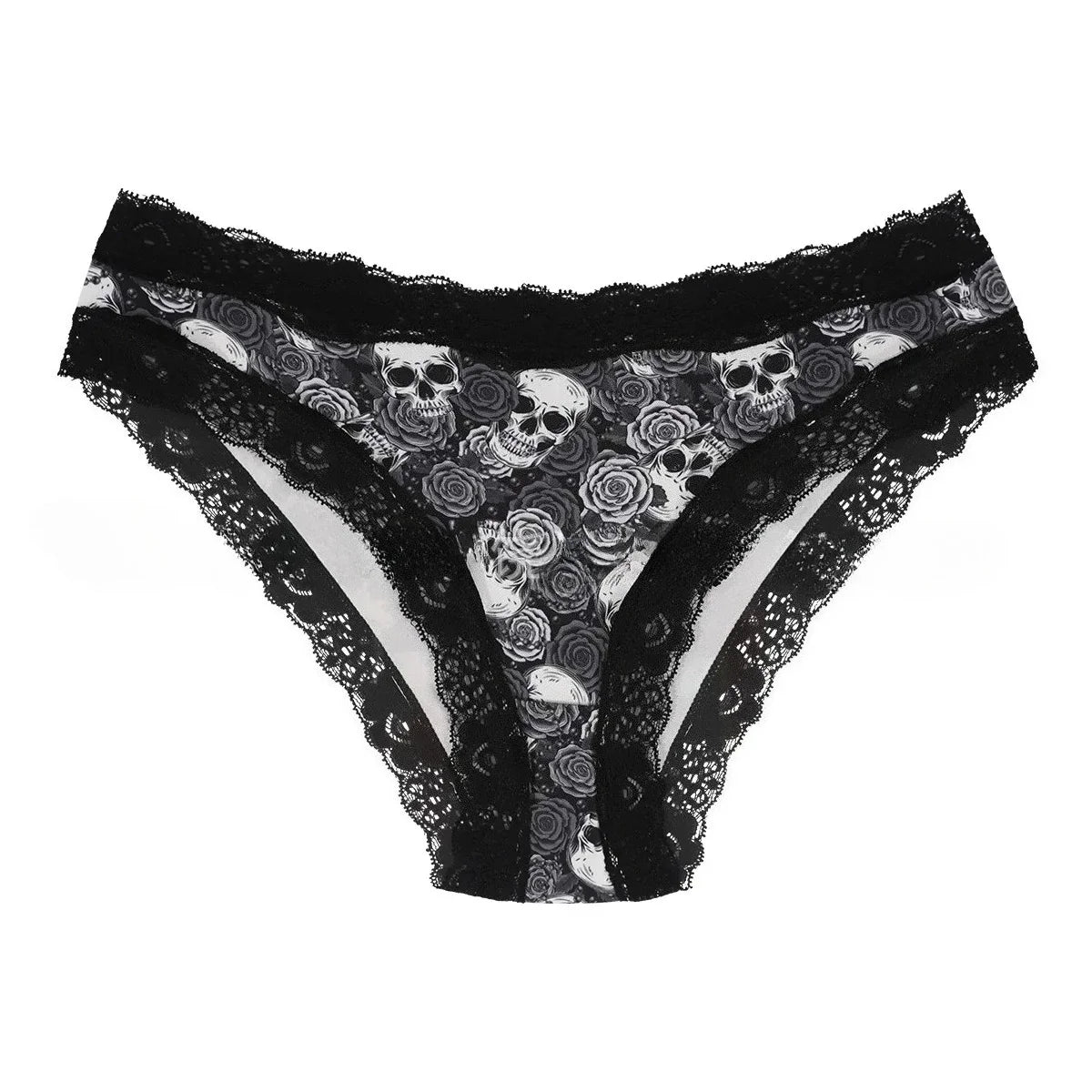 1 Pc Printed Lingerie for Women Sexy Lace Edge Wrapped Hip Underwear Halloween Themed Comfortable and Breathable Triangle Pants