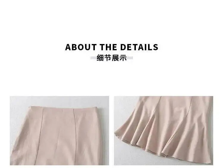 Pure Desire Style Gentle Sexy High Waist Slimming Ruffled Mid-Length Bodycon Mermaid Skirt Slim Women Mini Skirts 2026 New EVP8