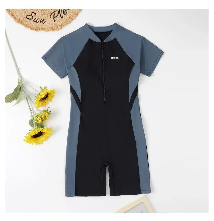 New Women's Flat Angle Professional Racing Cover Belly Slimming Swimming Pool Special Quick Drying Hot Spring One-piece Swimsuit
