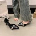 Pointed Toe Pumps Women  Shoes Fashion Luxuy Footwear Female Ankle Strap Shoes Ladies High Heels Sandals 2025