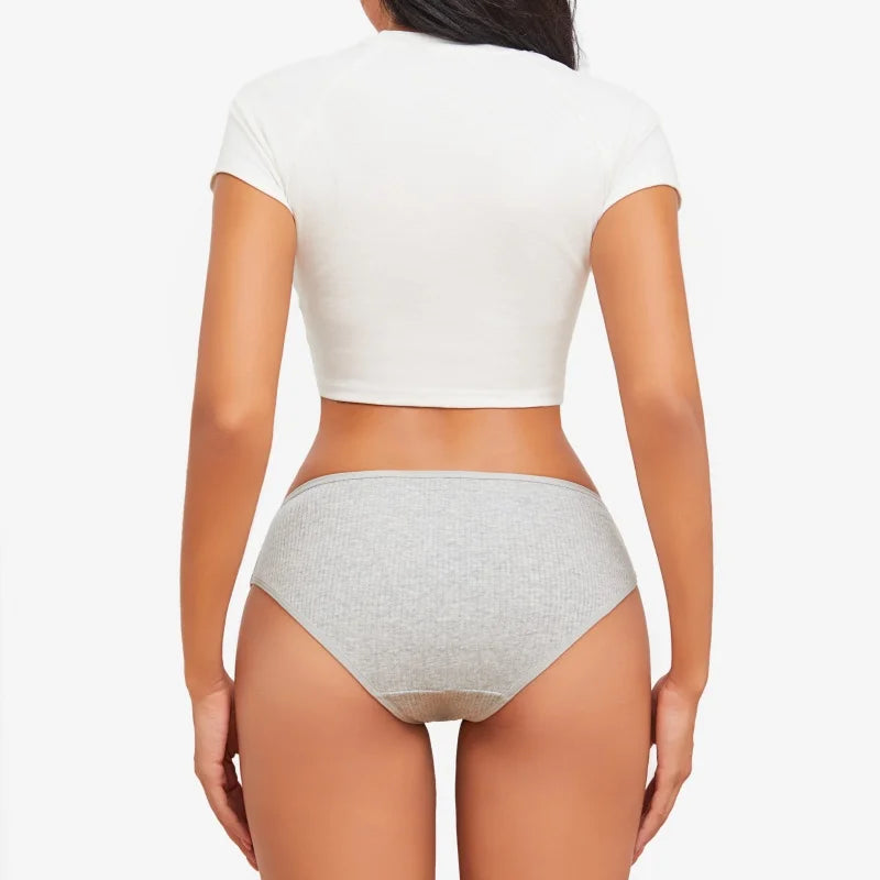7Pcs/Set Women's Seamless Cotton Briefs Women Panties Solid Color Breathable Underwear Female Low Waist Soft Lingerie S-XXL