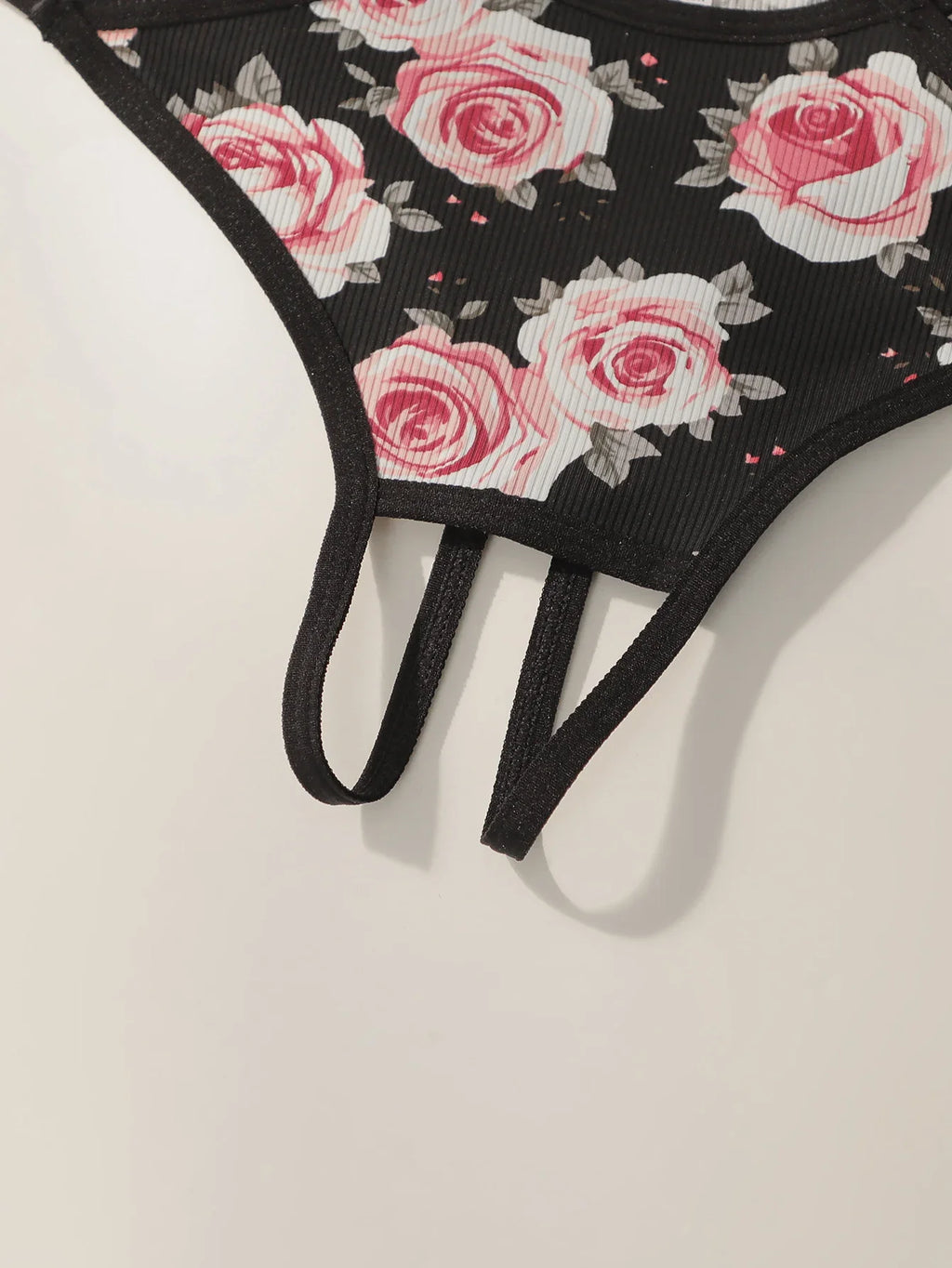 5 pcs Women Sexy Panties Floral Print Thong Low Waist Underwear Hollow Out Breathable Ladies thong C961