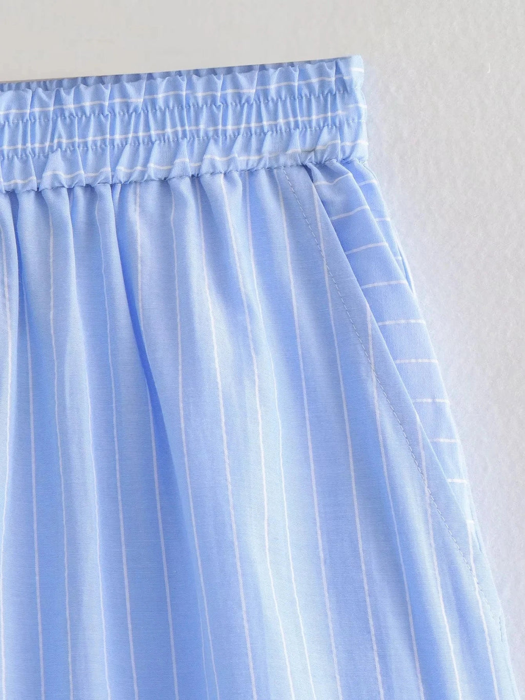 Foridol Stripes Crop Top+shirt 2 Pcs Outfits Women Casual Summer Autumn Casual Set Blue Matching Set Shorts Set Female Suit