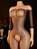 Crotchless Teddy Bodysuits Ultra Sexy Lingerie Women Transparent Fishnet Underwear Erotic Apparel Bodystockings Babydoll Dress