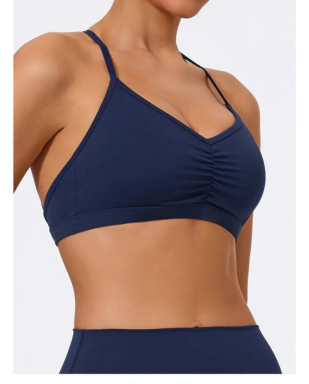 Hearuisavy Summer Scrunch Sports Bra Gym Top Women Running Back Cross Top Sportswear Yoga Underwear Fitness Workout Yoga Clothes