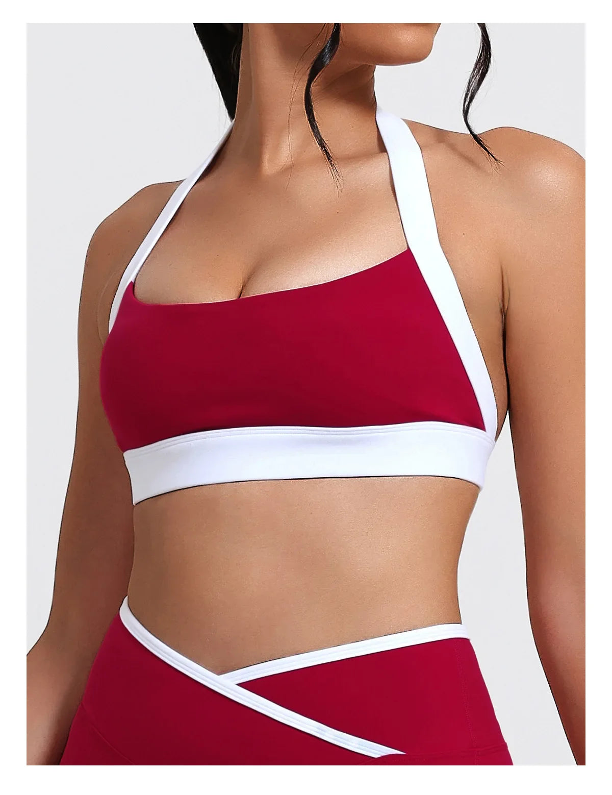 Women Halter Sports Bra Push Up Strappy Sexy Open Back Gym Crop Top Padded Women's Underwear Fitness Workout Yoga Tank Tops
