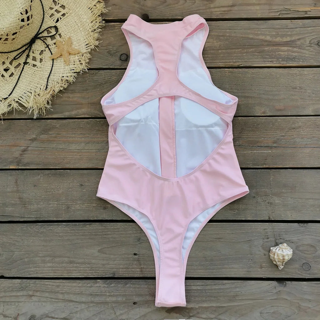 Sexy One Piece Women Swimsuit Sport Style Surf Wear Swimwear Lady Monikini Mujer Bathing Suit Bodysuit Padded 2025
