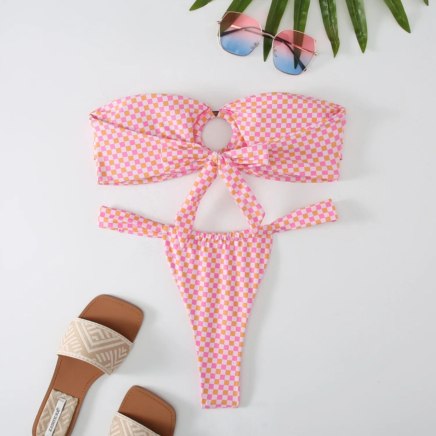 2026 Micro Bikini Women Swimwear Bandeau Swimsuit Woman Female Biquini Thong Bikinis Set Floral Brazilian Bathing Suit Beachwear