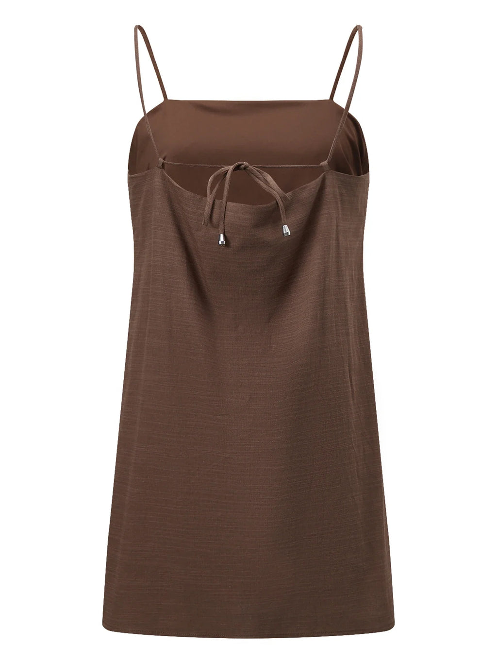 Women Solid Color Slip Dress Spaghetti Strap Loose Fit Mini Dress Summer Clubwear for Daily Party