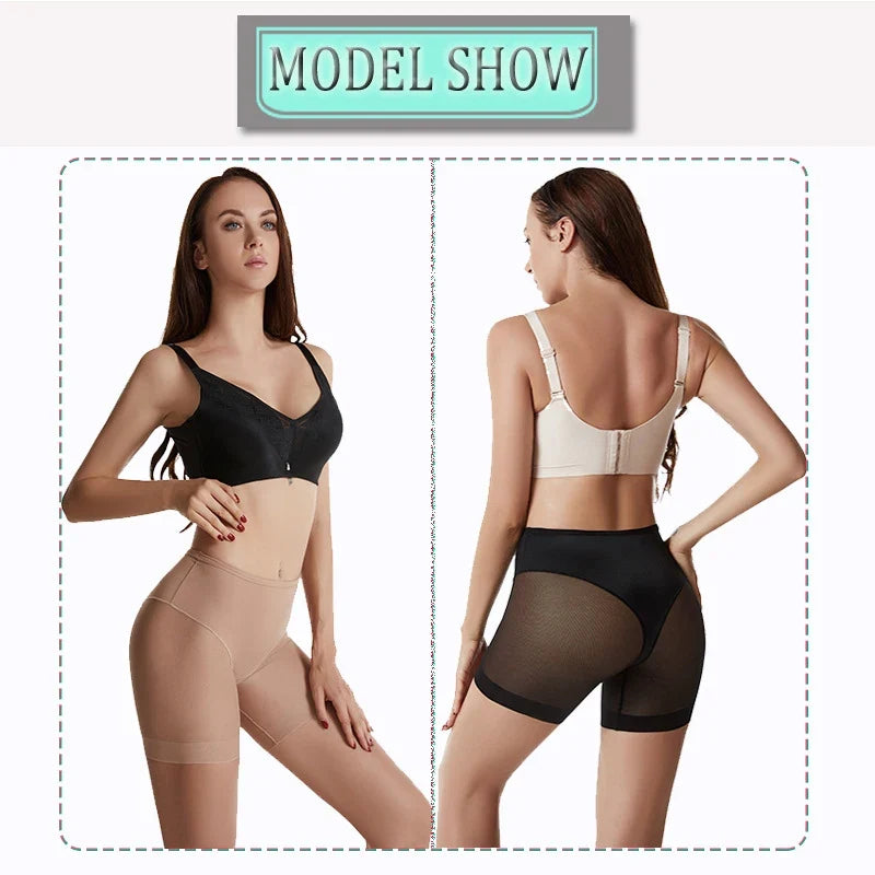 Women's Seamless Shorts Safety Pants High Waist Large Size Mesh Thin Boxer Panties Anti Friction Under Skirt Shorts Underwear