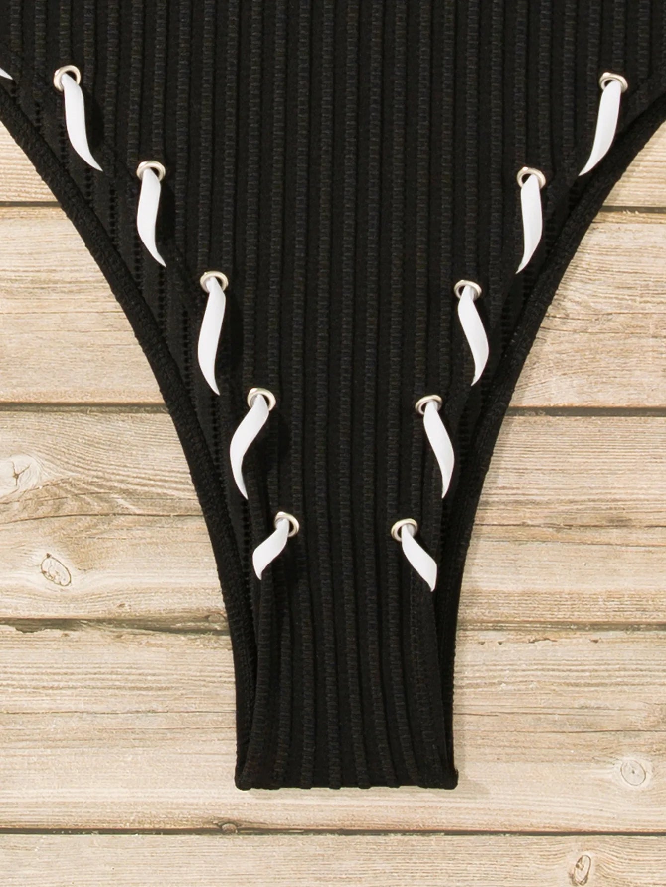 V Neck Wrinkled Ribbed Cross Backless One Piece Swimsuit Women Swimwear Female High Leg Cut Monokini Bather Bathing Suit Swim