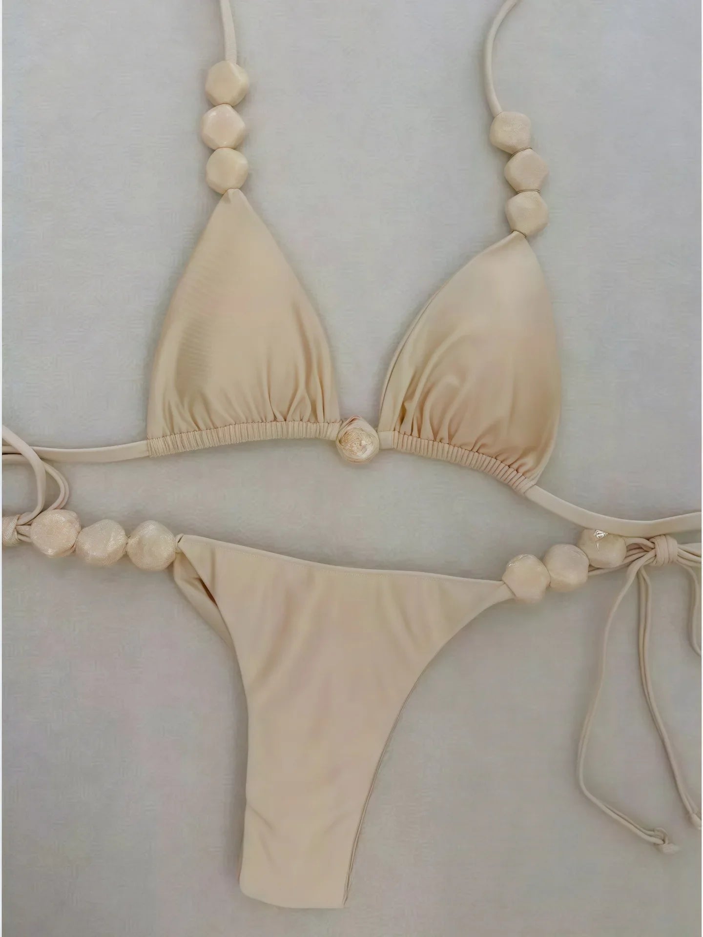 DEKA Thong Solid Bikini Set Stone Swimsuit Push Up Bikinis Women Swimwear Female Biquinis Bathing Suit Swimming Suits Beachwear