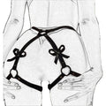 Sexy Woman Garter Lingerie Suit Erotic Crotchless Panties  Adjustable PU Leather G-string Underwear Goth Hip Belt Female Thongs