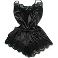 Summer Lace Silk Pajama Set for Women Sexy Sleepwear Lingerie 2 Pieces Cami Top and Shorts Sets Comfortable Casual Lounge